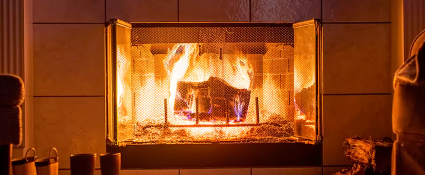 Mendota Hearth Landscape Fireplace Installation in East Providence, Rhode Island