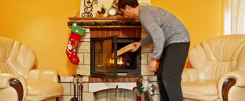 Rusted Metal Fireplace Restoration in East Providence, Rhode Island